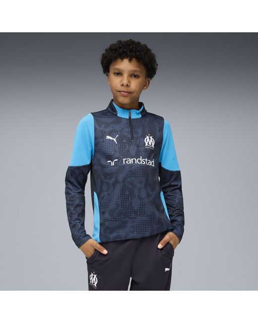 PUMA Blue Olympique De Marseille Trainingstop Teenager, Kleidung, /Azure