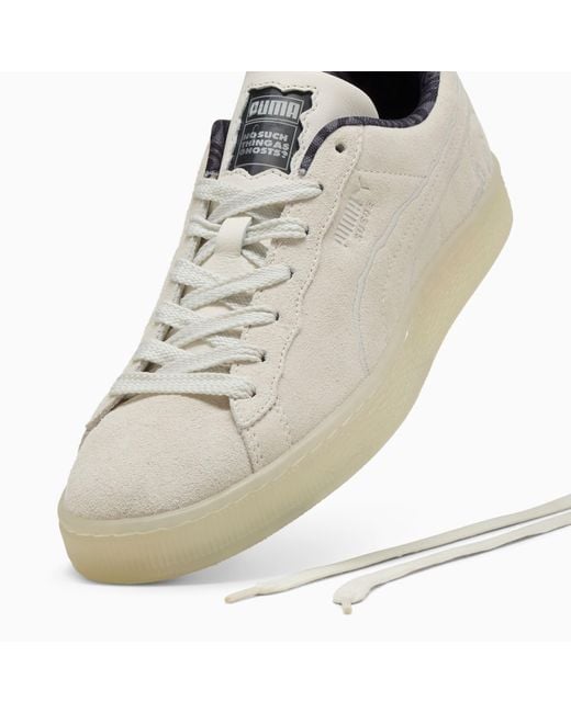 PUMA White Suede Casper Sneakers , Warm