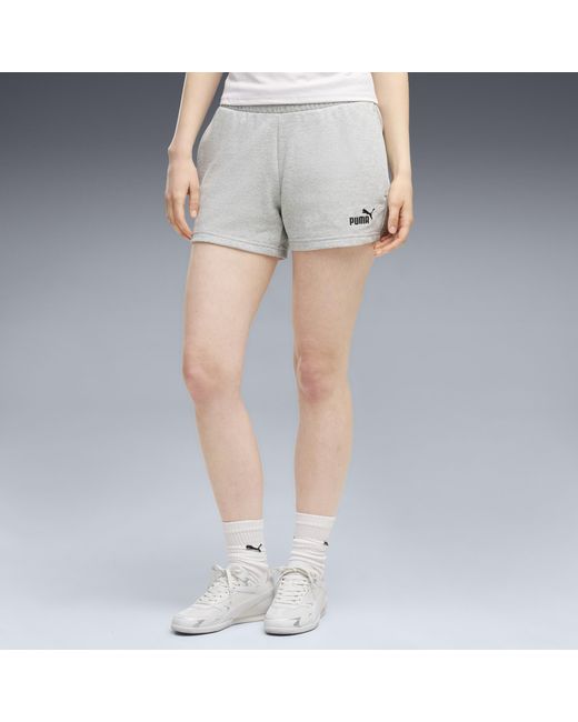 PUMA White Ess Small No. 1 Logo 4" Shorts