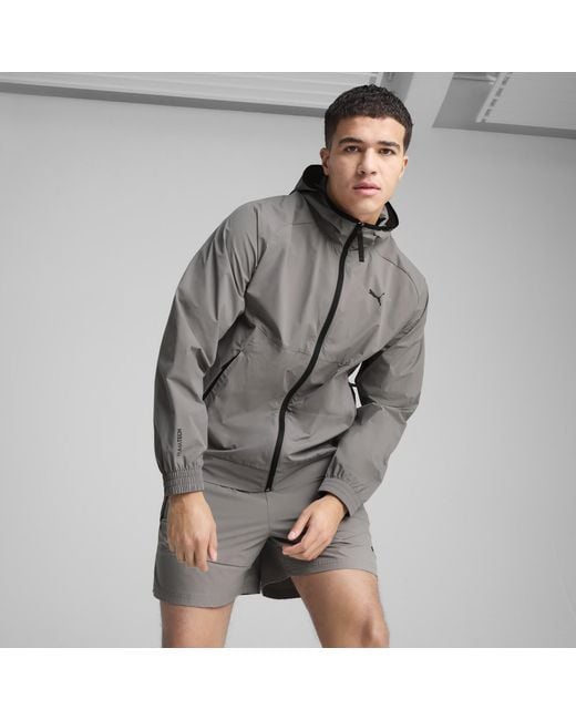 PUMA Gray Tech Relaxed Track Jacket for men