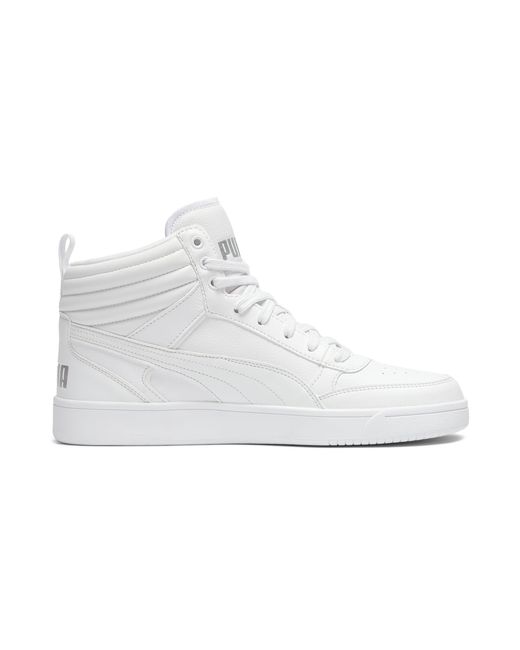 PUMA White Dribble Mid Sneakers for men