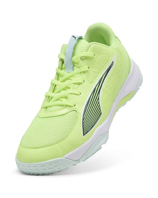 PUMA Green Accelerate 4 Handballschuhe Teenager, Schuhe, Fizzy Light/Grün Terrain/Weiß