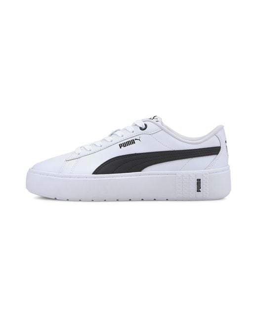 puma smash platform l white