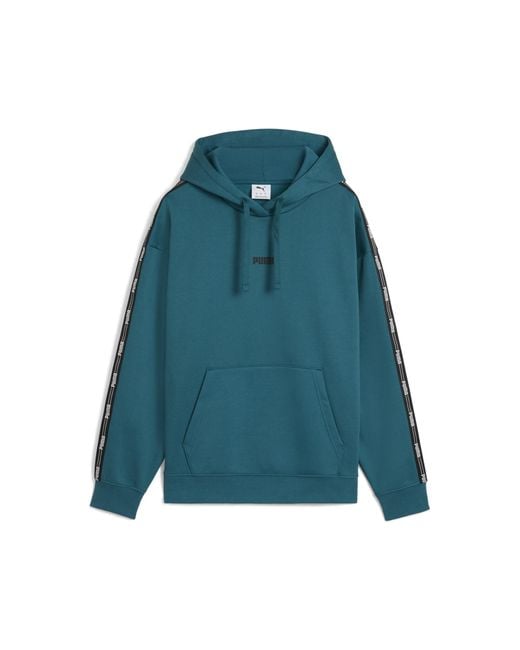 Sudadera Con Capucha Tape Fleece Mujer, Ropa, Cold Verde PUMA de color Blue