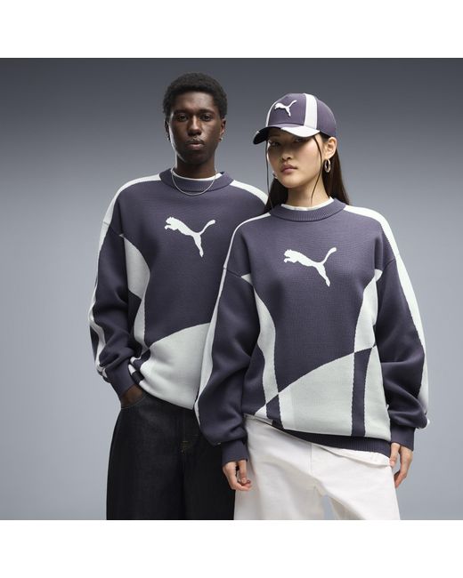 Pull En Maille Décontractée T7 E PUMA en coloris Blue