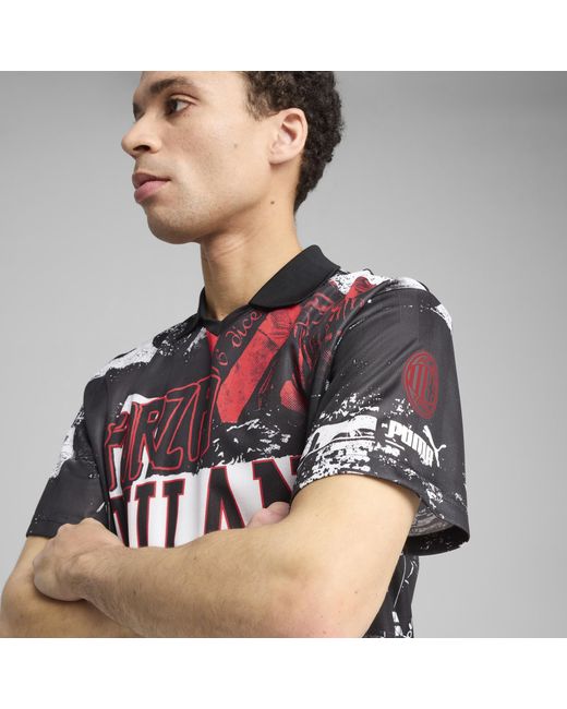 Camiseta Ac Milan Ftblnrgy+ Retro Para Hombre PUMA de hombre de color Black