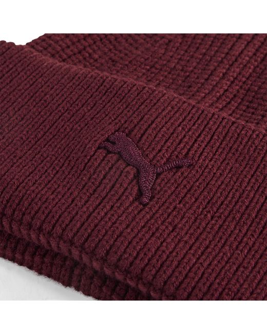 PUMA Purple Wardrobe Essentials Grobstrick-Beanie, Accessoires, Ruby Shimmer