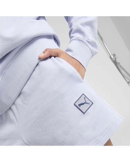 PUMA White Elevated Essentials 5" Mid-Rise Shorts