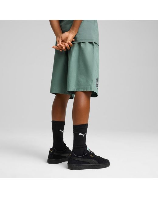 PUMA Super Geweven Short in het Green