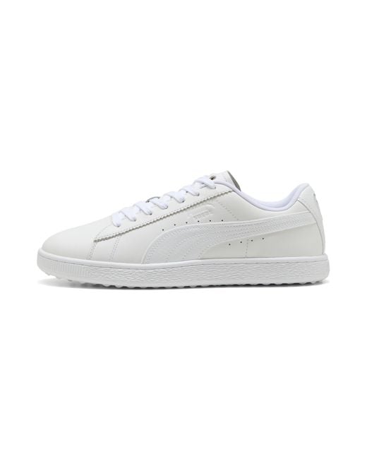 PUMA White Suede Golf Shoes for men