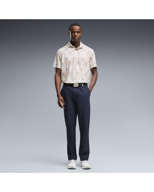 PUMA White Cloudspun Coastal Claret Polo for men