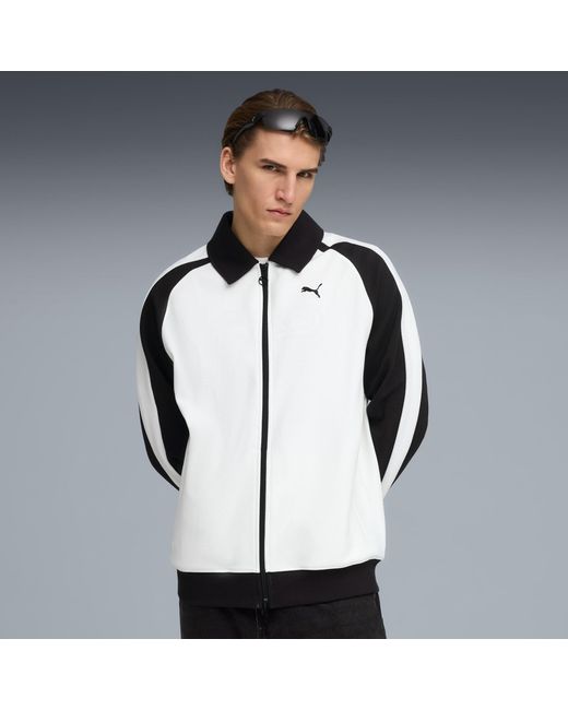 PUMA Black T7 Relaxed Wing Collar Track Jacket