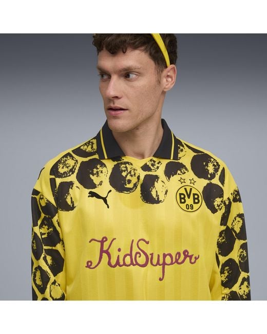 PUMA Kidsuper X Borussia Dortmund Retro Shirt Voor Zwart/Geel, Maat in het Yellow voor heren