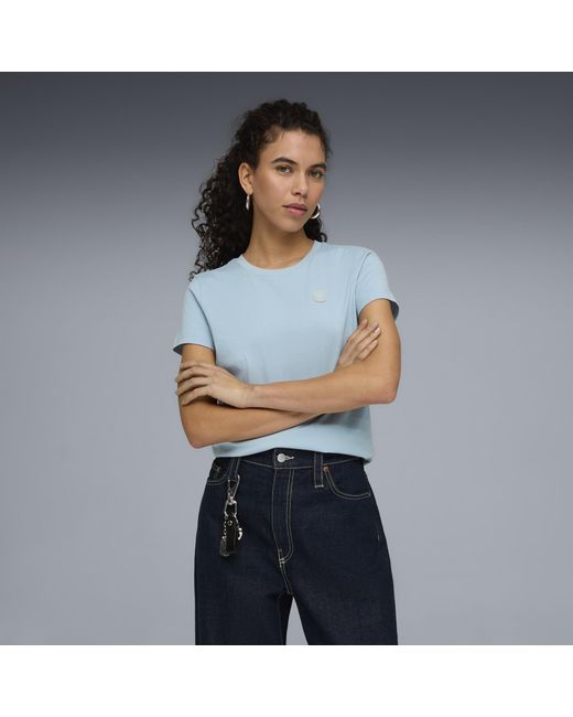 Camiseta Essentials Elevated Para Mujer, Ropa, Azul PUMA de color Blue