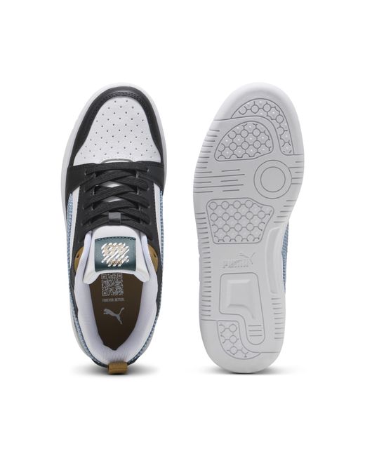 PUMA Blue Rebound V6 Low Run Fun Sneakers Teenager, Schuhe, /Haute Tropic/Grün Terrain