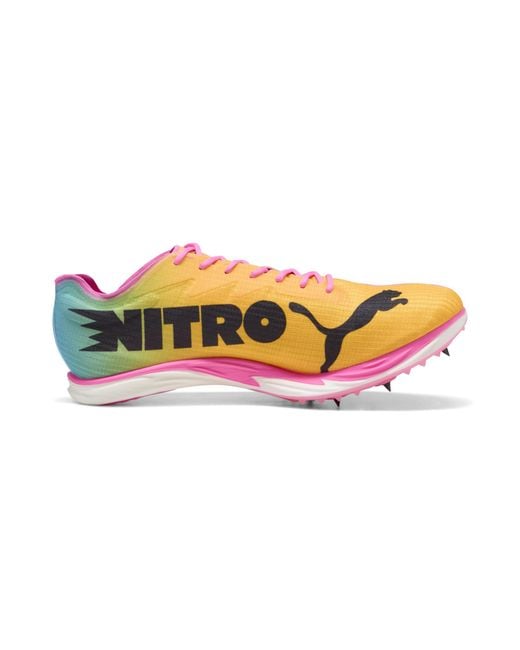 PUMA Purple Nitro Elite 3 Mid Distance Spikes for men