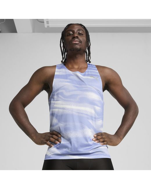 PUMA RACEDAY ULTRASPUN Graphic Singlet in Blue für Herren
