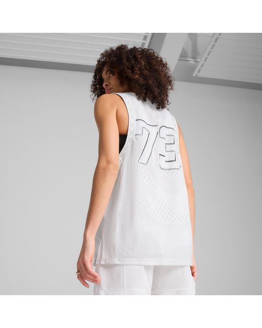 PUMA Jer-she Basketbalshirt in het White
