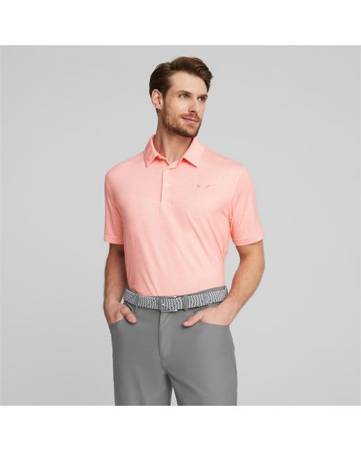 PUMA Cloudspun Primary Golf Polo Shirt Men in Red for Men Lyst UK
