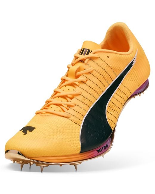 PUMA Orange Evospeed 400 Nitroâ Elite 2 Track & Field Sprinting Spikes Shoes