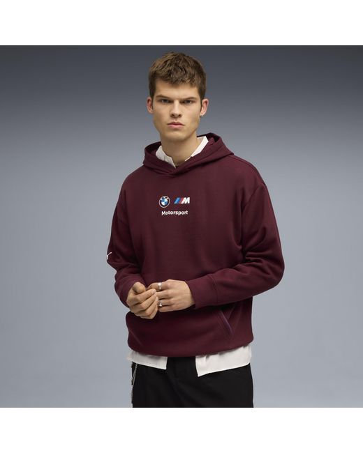 PUMA Bmw M Motorsport Essentials Fleece Hoodie Voor Maat in het Purple voor heren
