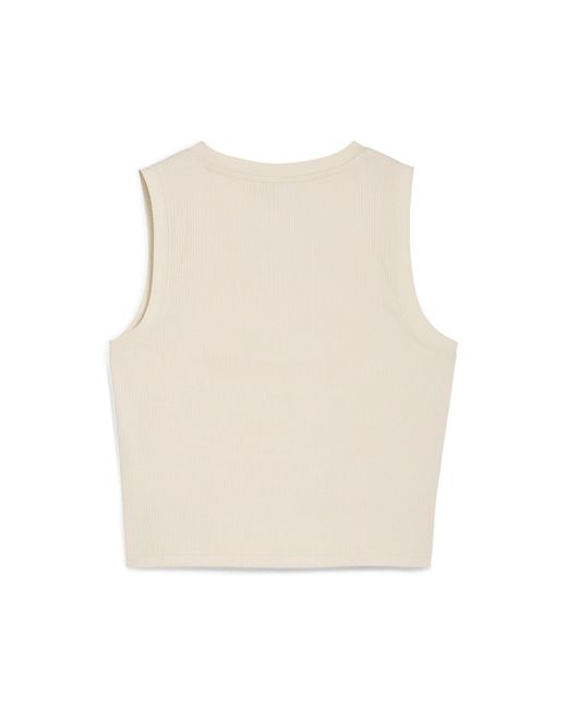 PUMA Gray Elevated Essentials Ribbed Tank Top