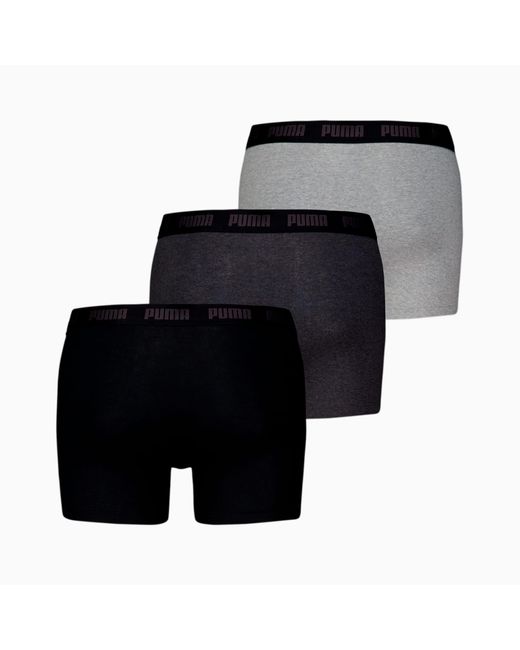 PUMA Black Boxer Briefs (3-Pack) for men