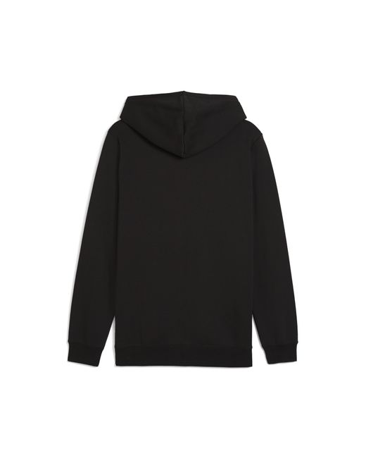 PUMA Black Essentials Logo Full-zip Fleece Hoodie for men