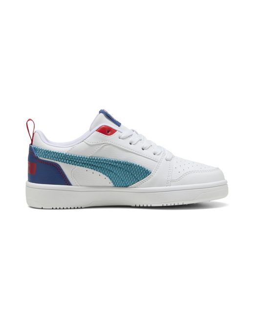 Zapatillas Rebound V6 Low Run Fun Juveniles, Calzado, Blanco/Tropical Azul/Clyde Royal PUMA de color Blue