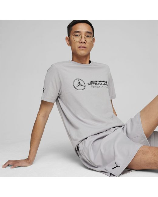 PUMA Mercedes Amg Petronas Motorsport Ess Logo T-shirt in het Gray voor heren