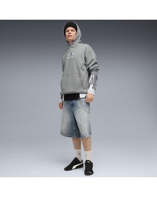 PUMA Bmw M Motorsport Essentials Fleece Hoodie Voor Maat in het Gray voor heren