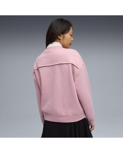 PUMA Pink Ess Double Up Crew