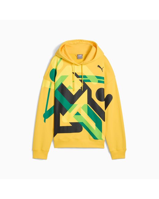 PUMA Yellow Jamaica Village Wear Full-Zip Hoodie