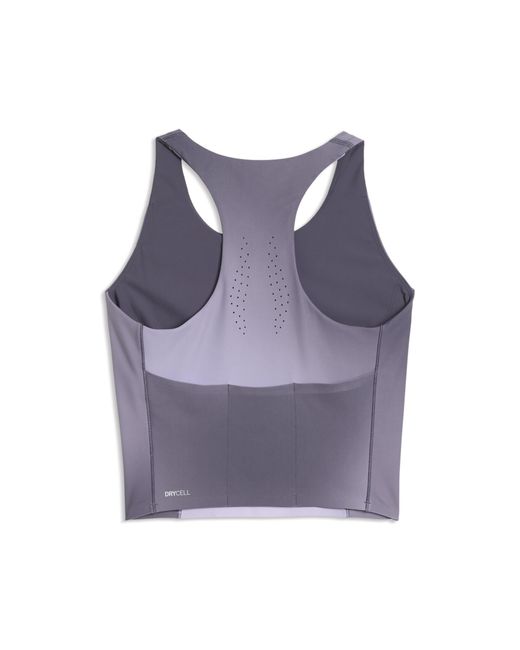 PUMA Purple Lightspeed Printed Running Crop Top