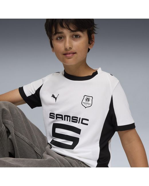 PUMA Gray Stade Rennais Fc 25/26 Auswärtstrikot Teenager, Kleidung, /Schwarz