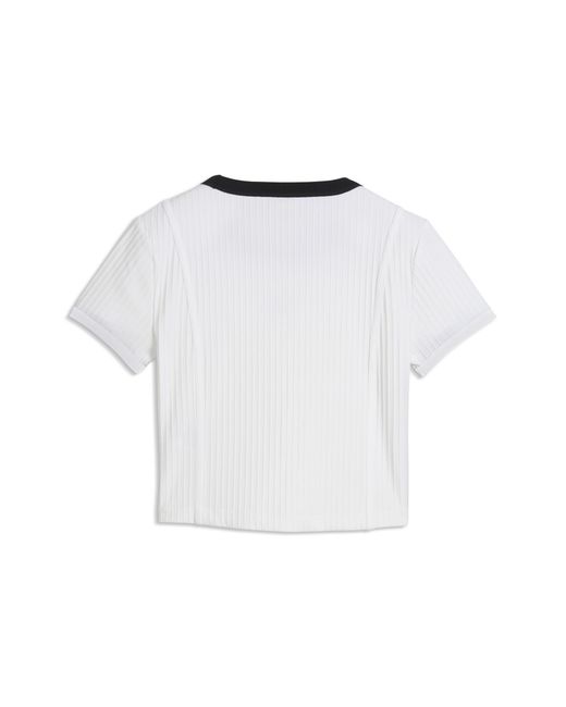 PUMA White Essentials Ribbed Baby T-Shirt