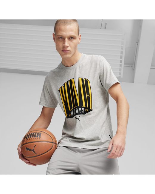 PUMA Gray Tsa Basketball T-shirt 1 for men