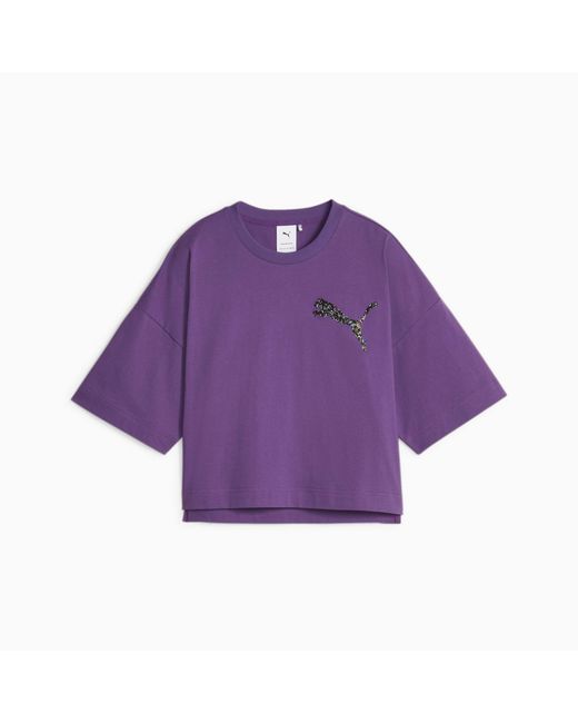 Camiseta es Crystals PUMA de color Purple