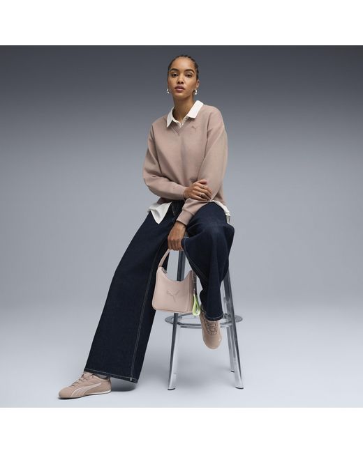 Sweat À Col En V Essentials Elevated PUMA en coloris Natural