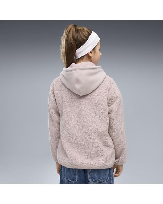 Felpa Essentials Elevated Invernale Dal Taglio Morbido Per Ragazzi, Abbigliamento, Rosa di PUMA in Pink
