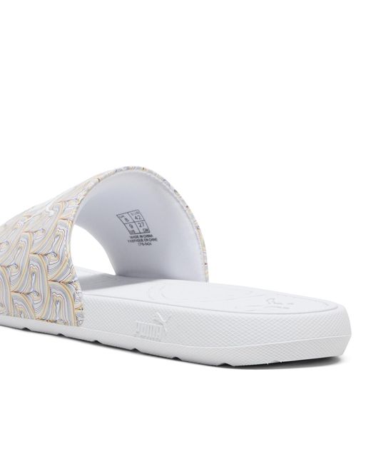 PUMA White Cool Cat 2.0 Pride Slides for men