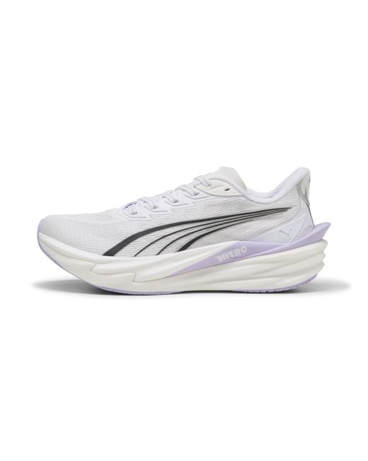 PUMA White Deviate Nitroâ 4 Road Running Shoes