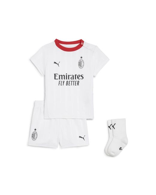 PUMA White Ac Milan 24/25 Away Babykit Toddler, Kleidung