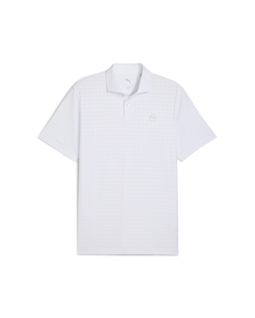 PUMA Mattr Houndstooth Golfpolo Herren, Kleidung, Glow in White für Herren