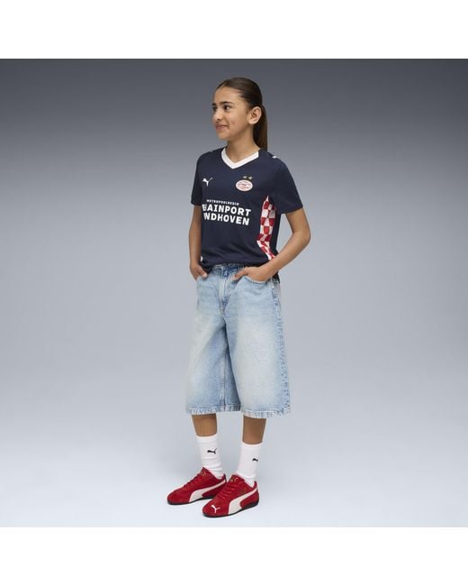 Camiseta Psv Eindhoven 2.ª Equipación 25/26 Juvenil, Ropa, /Blanco PUMA de color Blue
