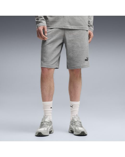 PUMA Gray Essentials No. 1 Logo 10" Shorts for men