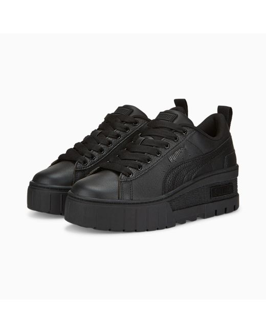 PUMA Mayze Wedge Sneakers in het Zwart | Lyst NL