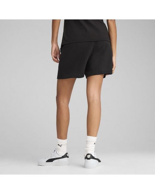 Shorts A Vita Alta Ess Script 5" Da Donna di PUMA in Black