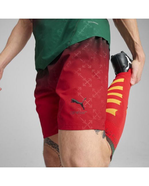Shorts Authentic Ac Milan X Off-Bianco Da Uomo, Abbigliamento, Rosso/Nero di PUMA in Red da Uomo