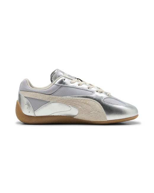 PUMA White Speedcat Lou Metallic Sneakers